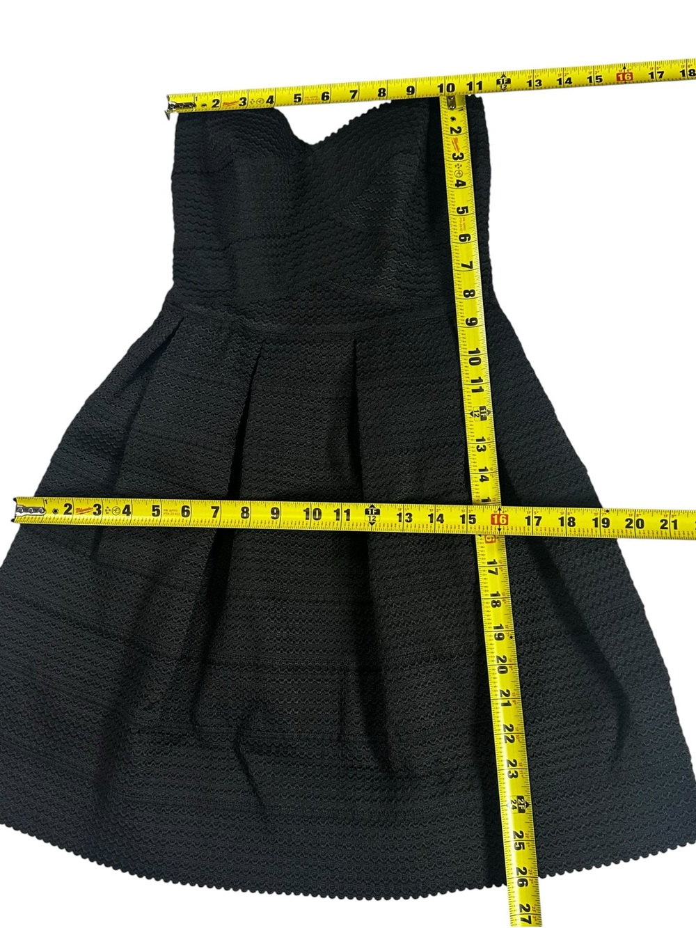 B. Darlin Black Strapless Fit & Flare Party Prom Formal Dress Juniors Size 1/2 - Picture 8 of 8